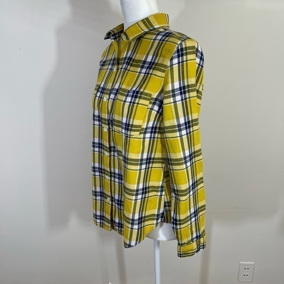 Old Navy sz sm shirt classic style brushed cotton button down plaid - Picture 4 of 11